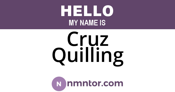 Cruz Quilling