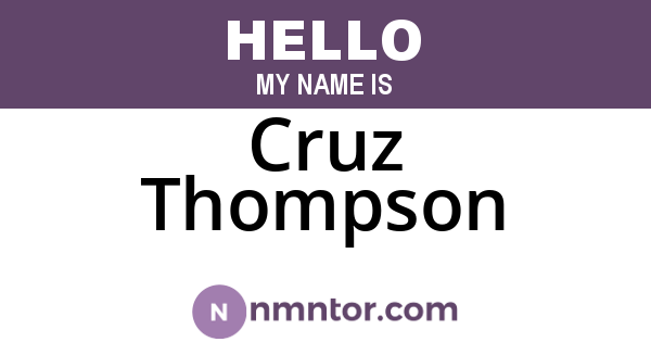 Cruz Thompson