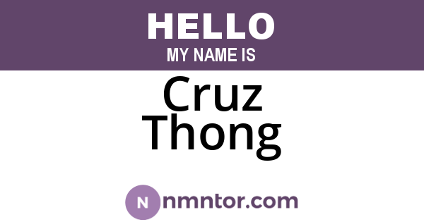 Cruz Thong