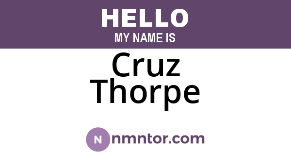 Cruz Thorpe