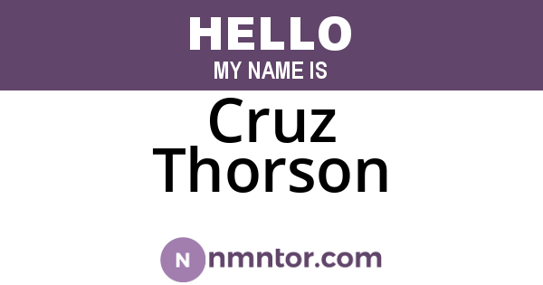 Cruz Thorson