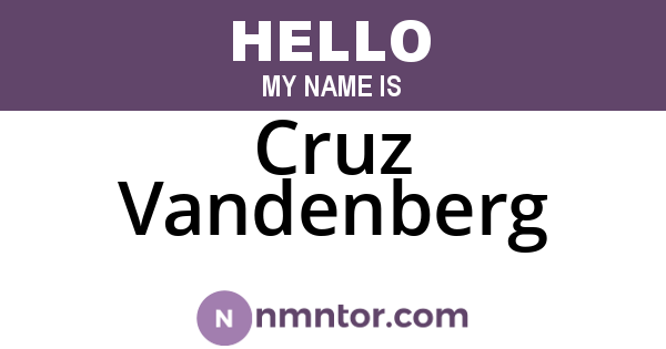 Cruz Vandenberg