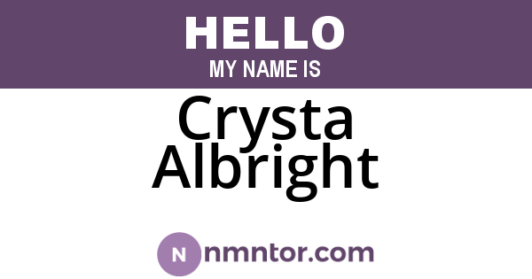 Crysta Albright
