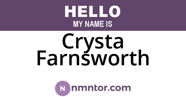 Crysta Farnsworth