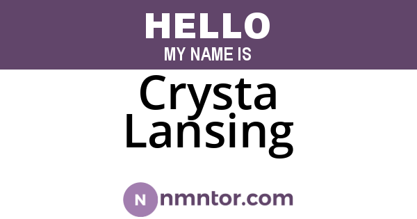 Crysta Lansing