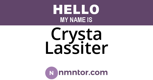 Crysta Lassiter
