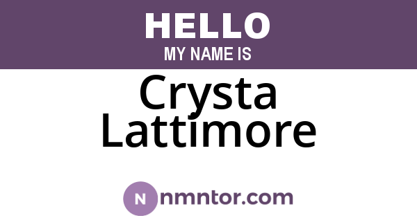 Crysta Lattimore