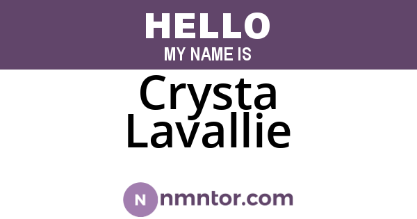 Crysta Lavallie