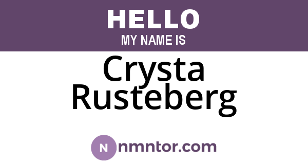 Crysta Rusteberg