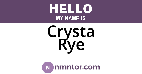 Crysta Rye