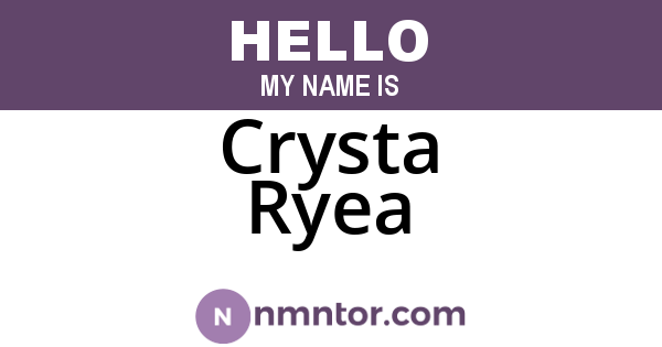 Crysta Ryea