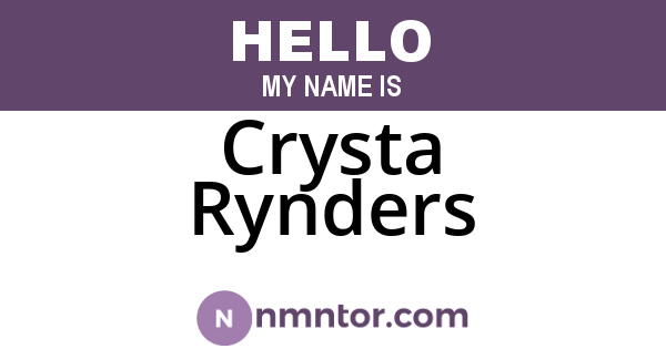 Crysta Rynders