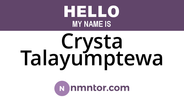 Crysta Talayumptewa