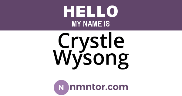 Crystle Wysong