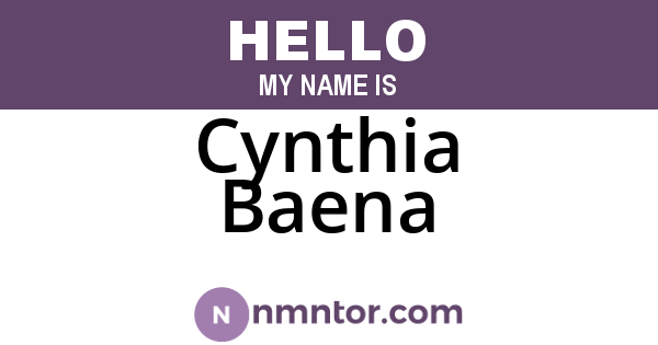 Cynthia Baena