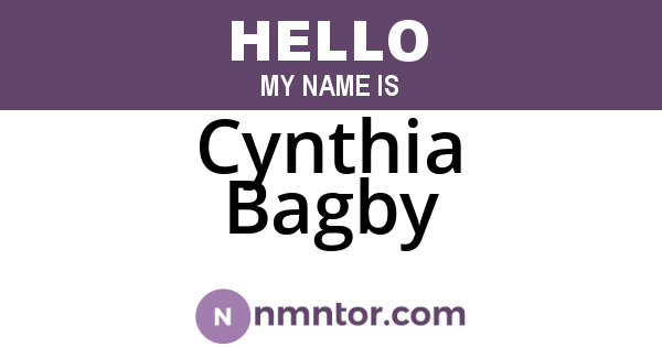 Cynthia Bagby