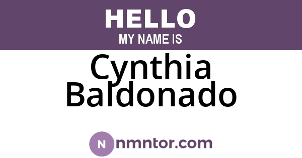 Cynthia Baldonado