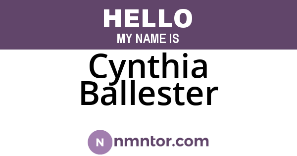 Cynthia Ballester