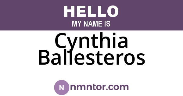 Cynthia Ballesteros