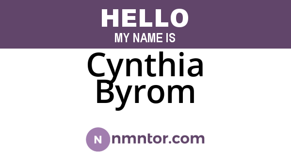 Cynthia Byrom