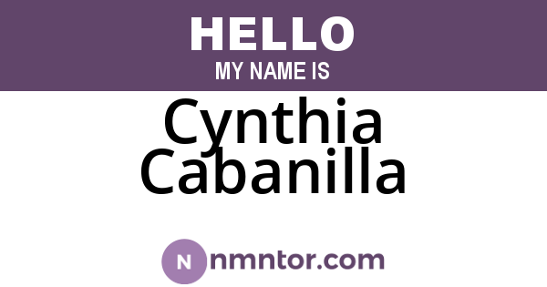 Cynthia Cabanilla