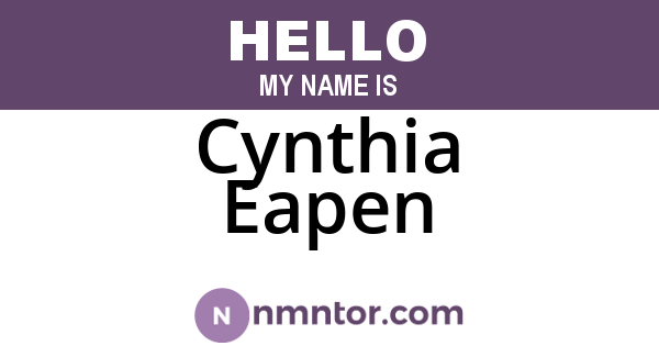Cynthia Eapen