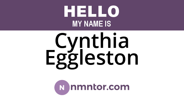 Cynthia Eggleston