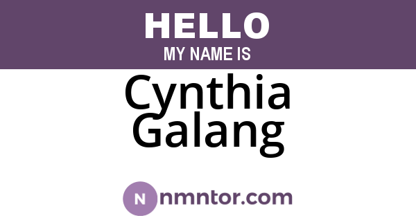 Cynthia Galang