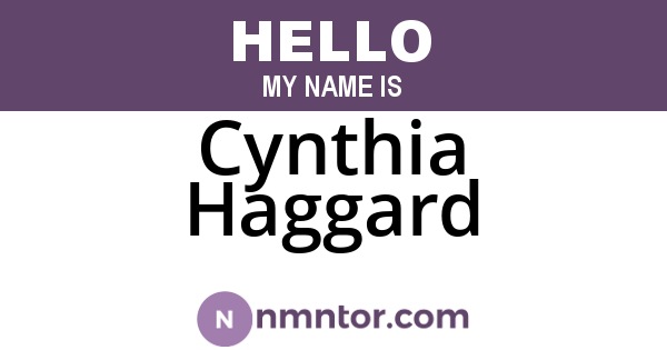 Cynthia Haggard