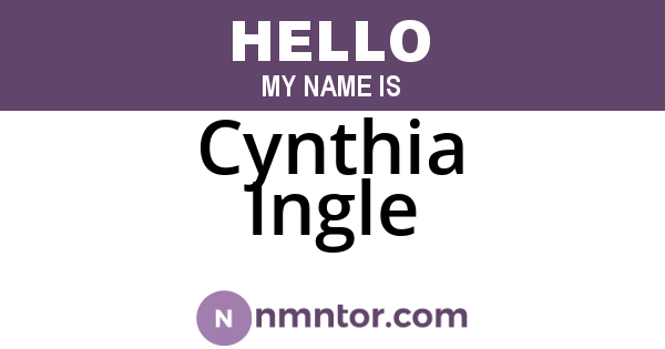 Cynthia Ingle