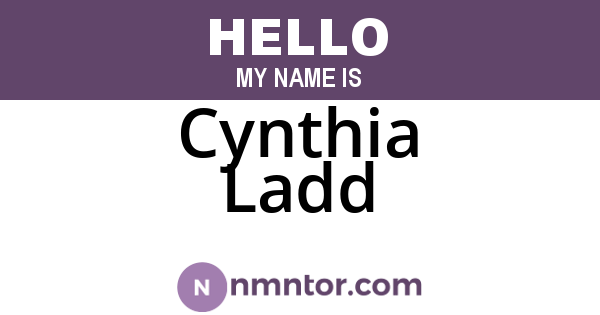 Cynthia Ladd