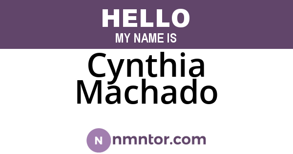 Cynthia Machado