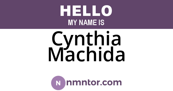 Cynthia Machida