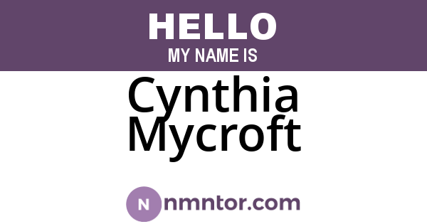 Cynthia Mycroft