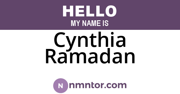 Cynthia Ramadan
