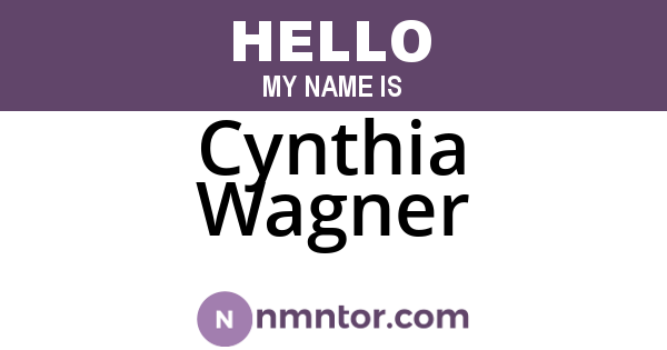 Cynthia Wagner