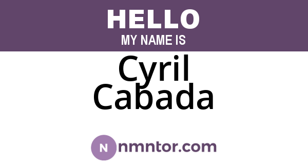 Cyril Cabada