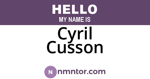 Cyril Cusson