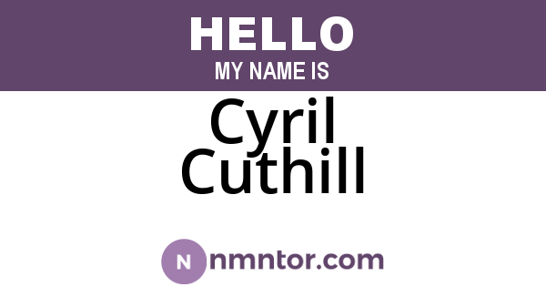 Cyril Cuthill