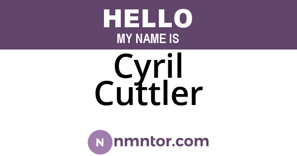 Cyril Cuttler
