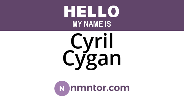Cyril Cygan