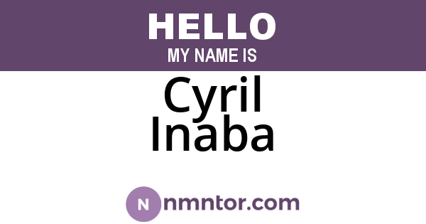 Cyril Inaba