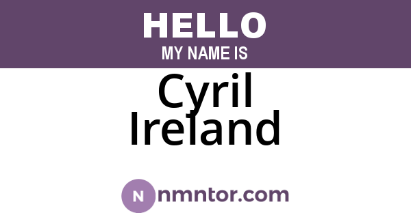 Cyril Ireland