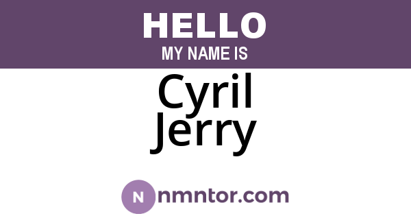Cyril Jerry