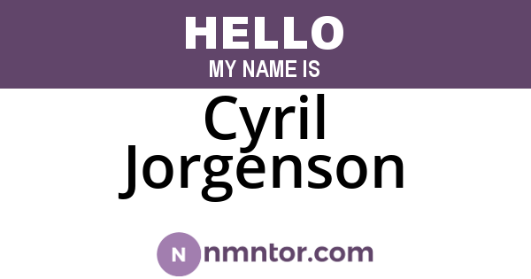 Cyril Jorgenson