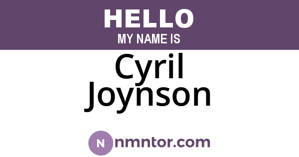 Cyril Joynson