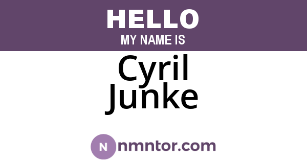 Cyril Junke