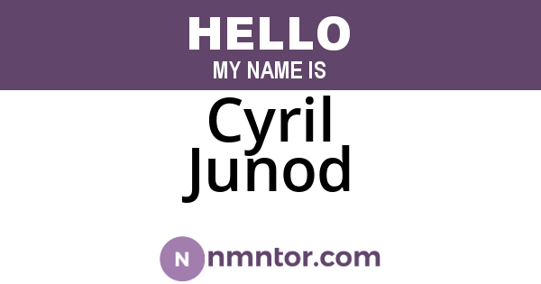 Cyril Junod