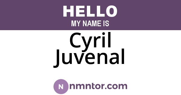 Cyril Juvenal
