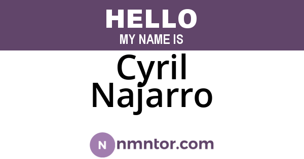 Cyril Najarro